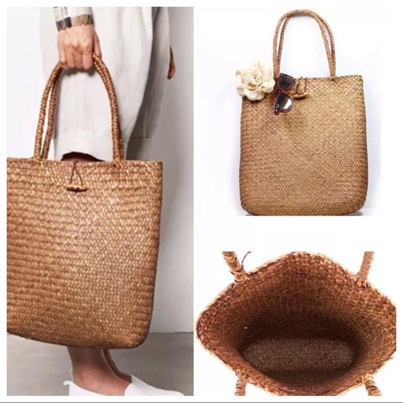 Rattan Straw Beach/Shopper Tote - Picture 5 of 8